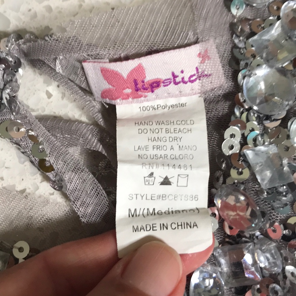 Silver Sequined Razor Back Tank - image 4